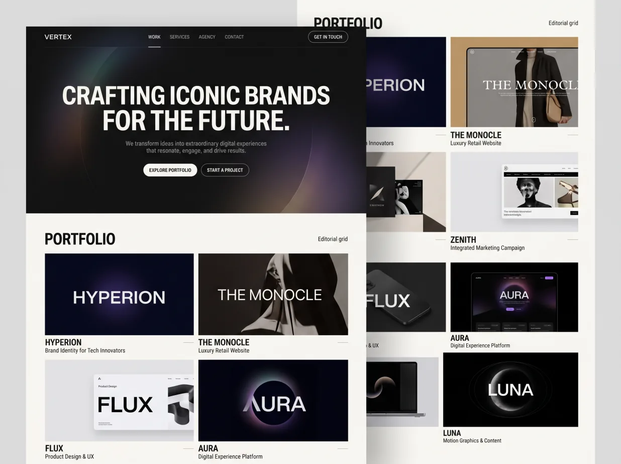 Portfolio website built by Square Space Webs Builder