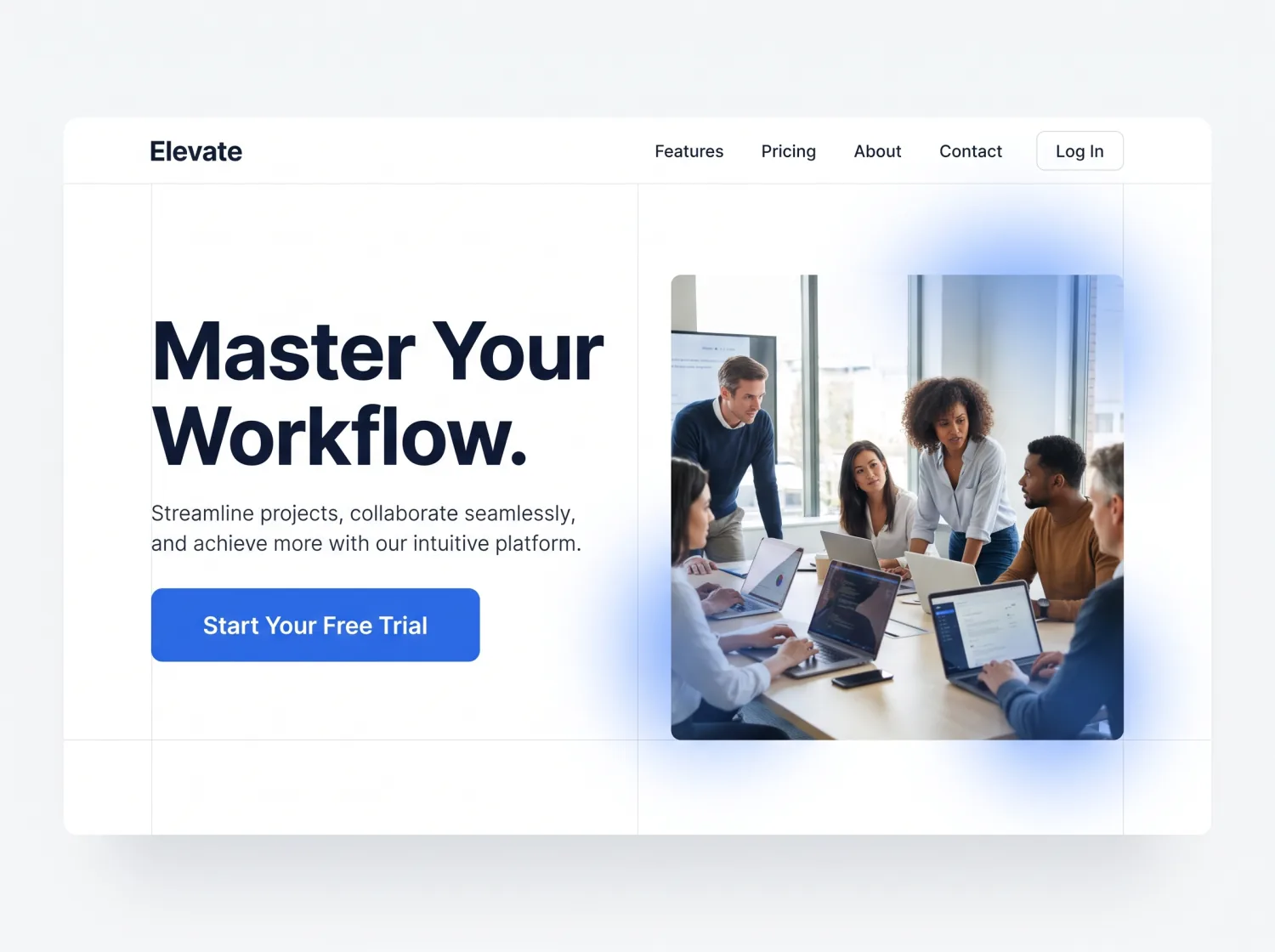 Custom Squarespace landing page design
