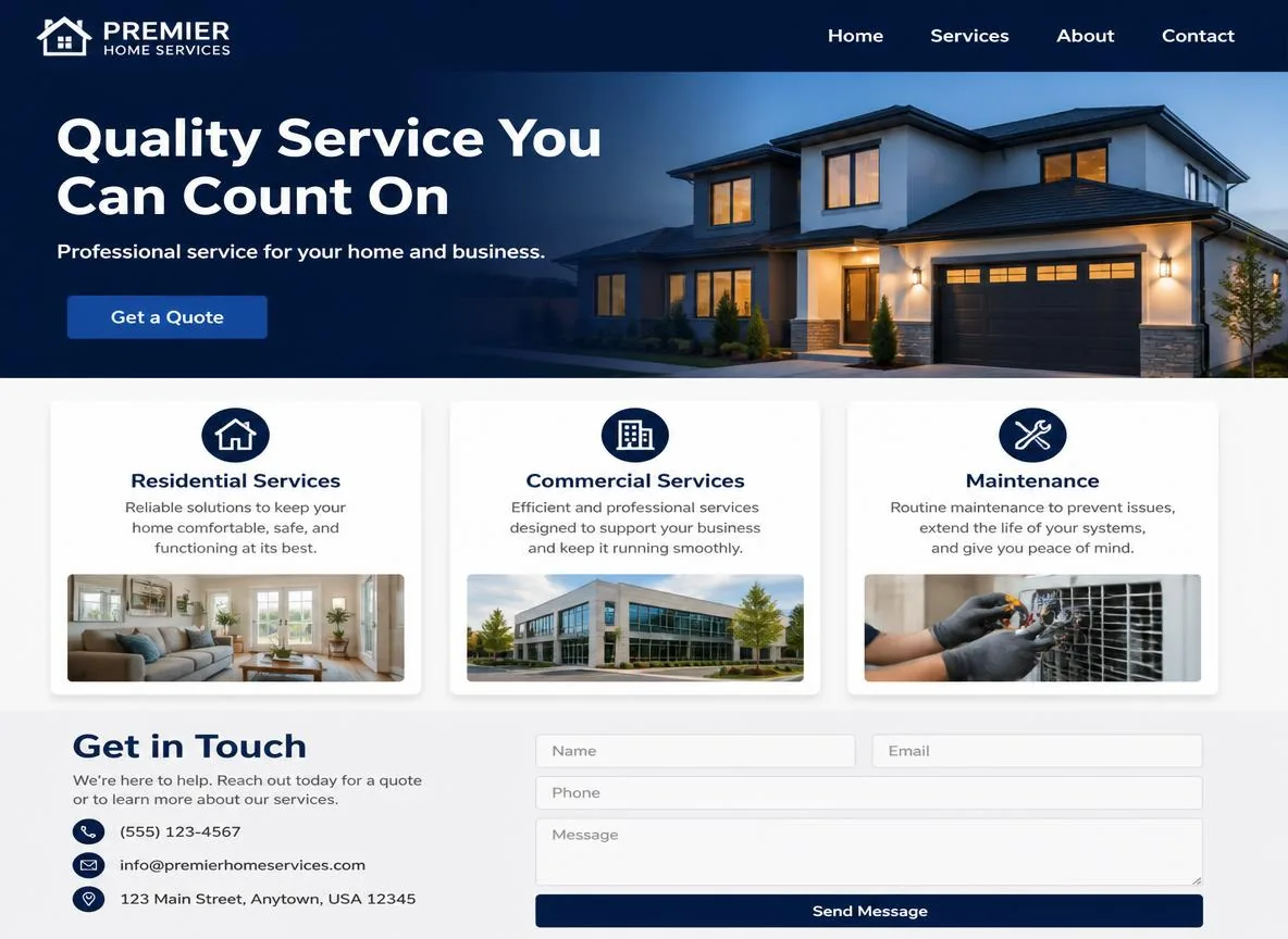 Local Business template preview