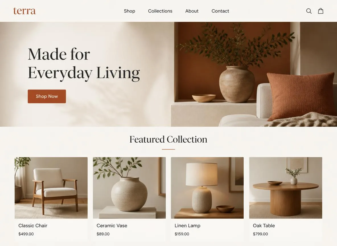 Online Store template preview