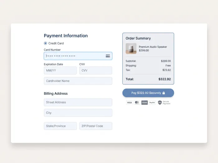 Payment processing integration