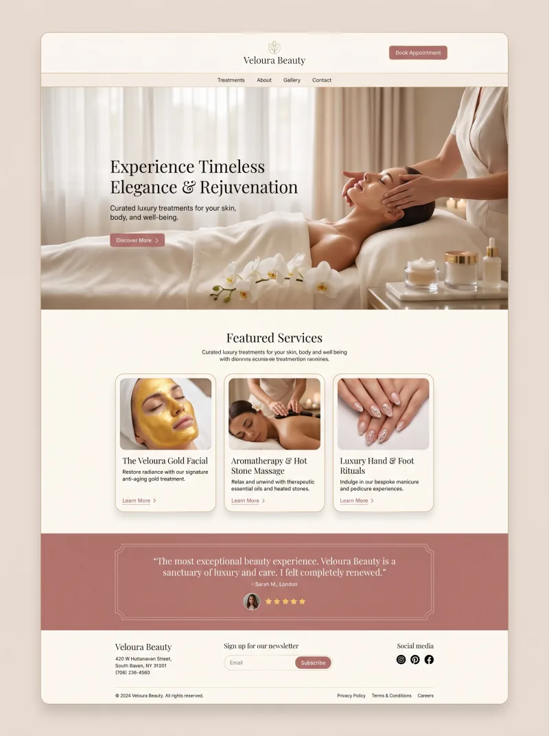 Beauty Website website preview