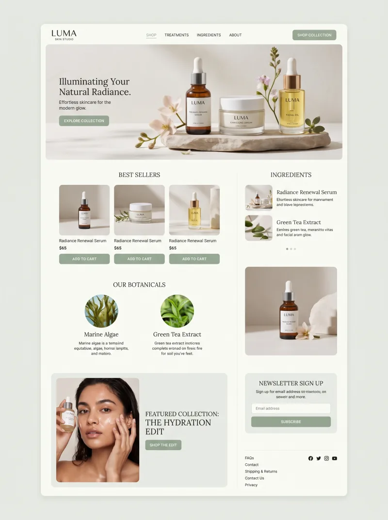 Beauty Website website preview