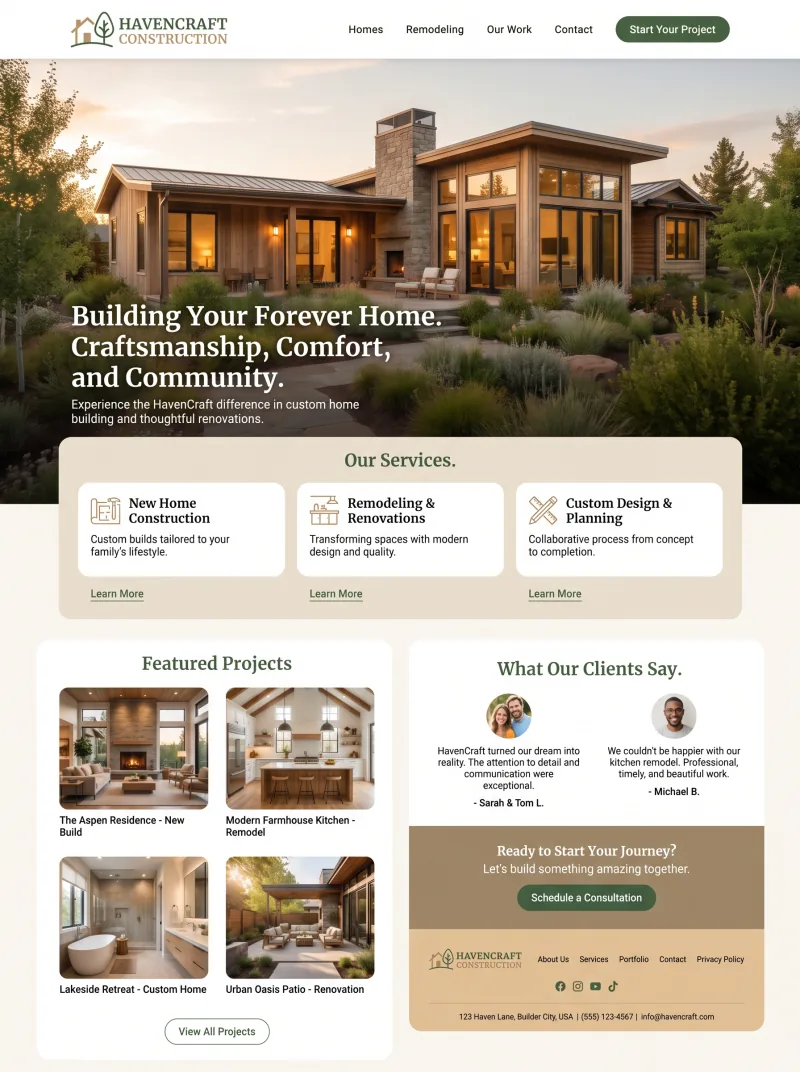 Construction Website website preview