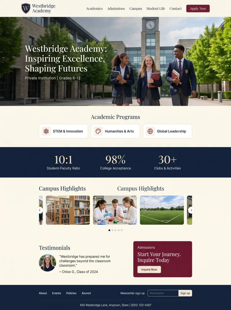 Education Website website preview