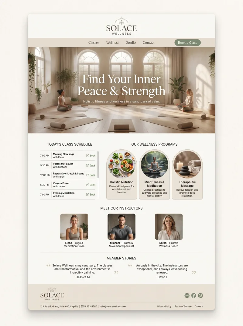 Fitness Website website preview