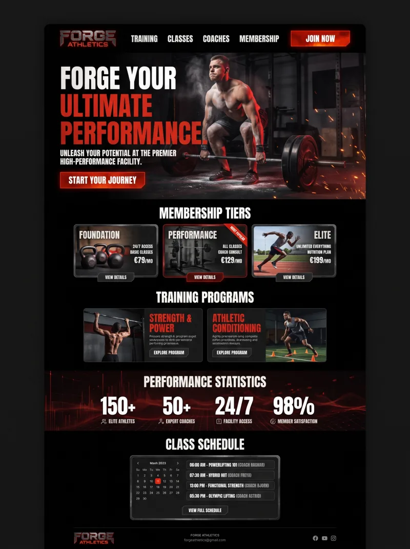 Fitness Website website preview