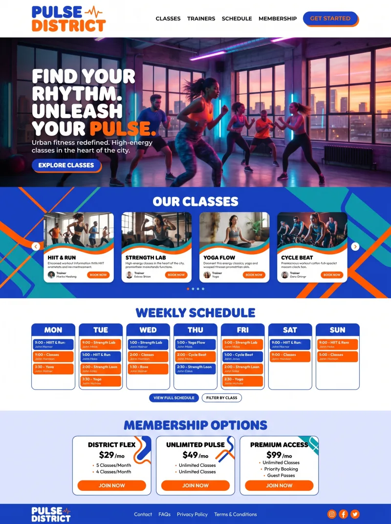 Fitness Website website preview