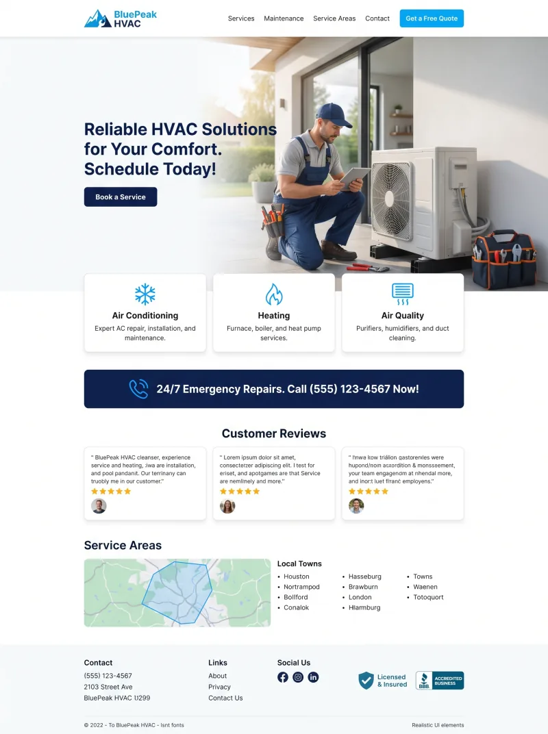 Home Services Website website preview