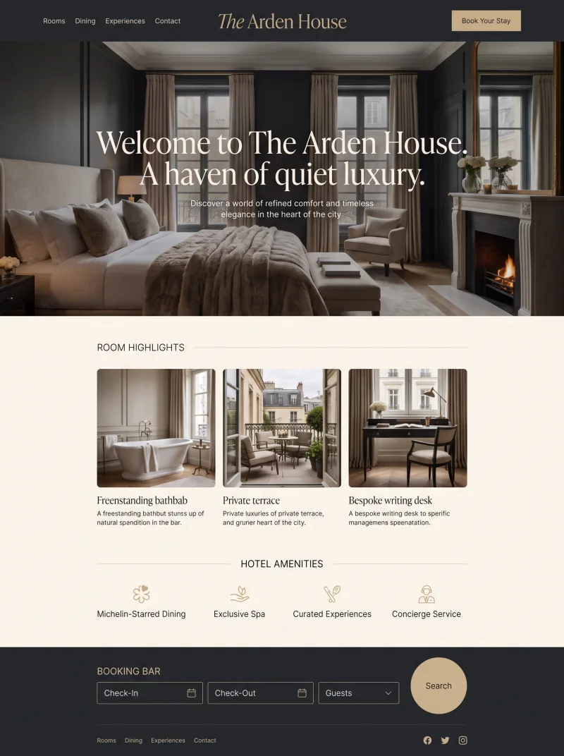 Hospitality Website website preview
