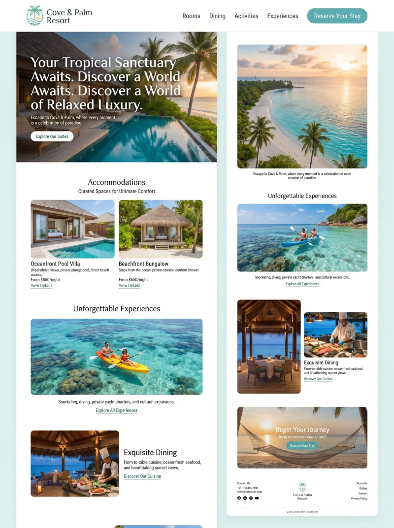 Hospitality Website website preview