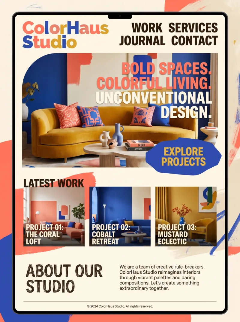 Interiors Website website preview