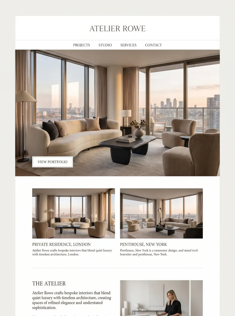 Interiors Website website preview