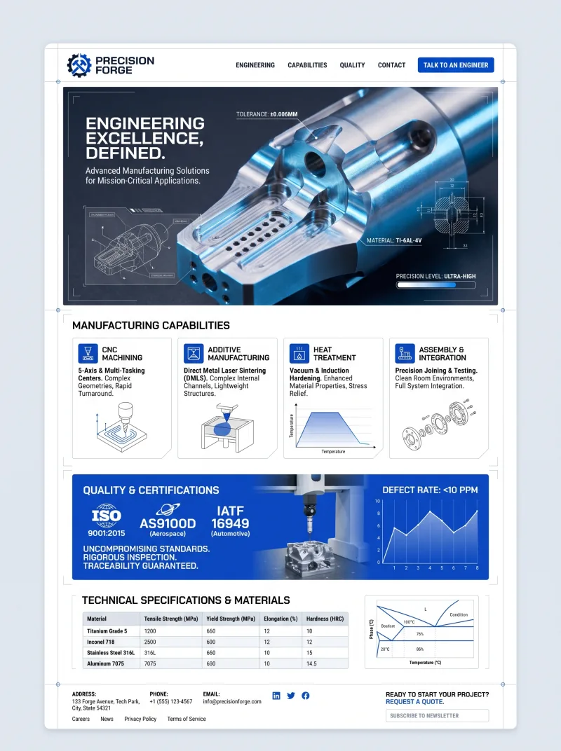 Manufacturing Website website preview