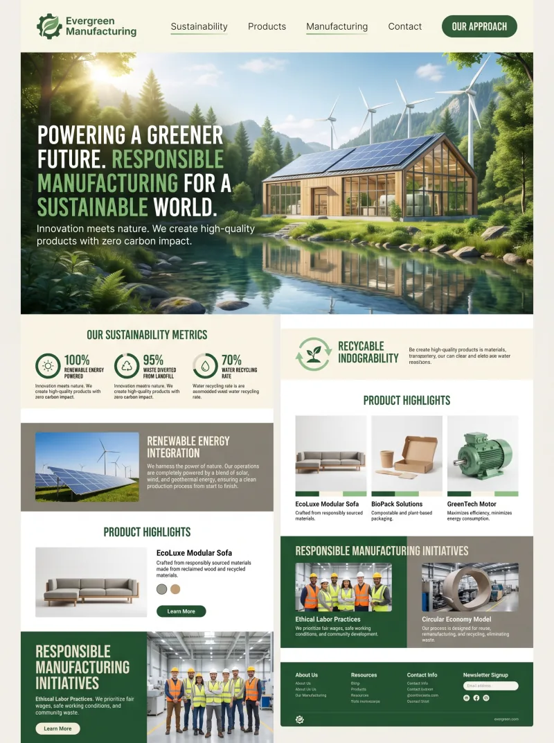Manufacturing Website website preview