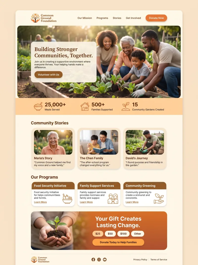 Nonprofit Website website preview